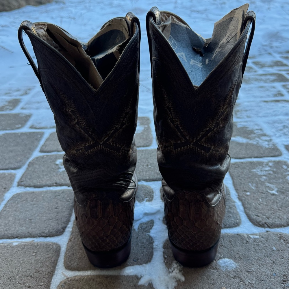 Tecovas The Barrett Python Western Boots Size 12.… - image 4